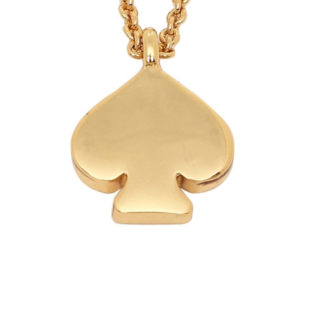 KATE SPADE • Mini Signature Spade Mother of Pearl Pendant Necklace - Picture 8 of 10